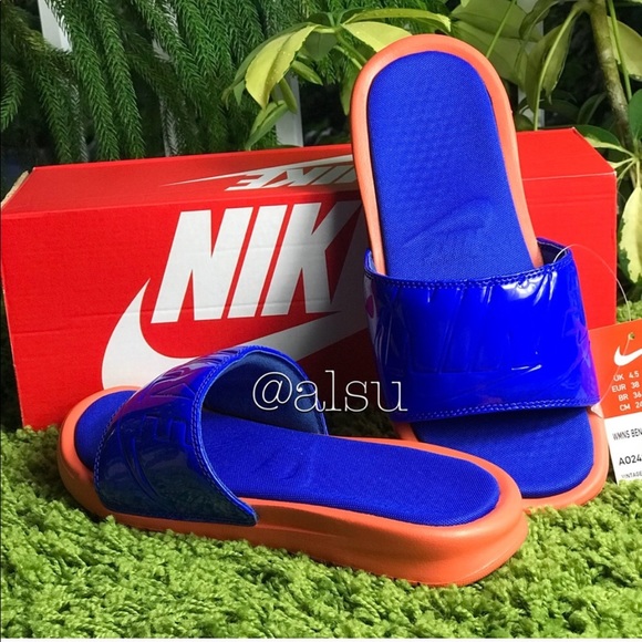 NWT Nike Benassi JDI Ultra SE Vintage Coral WMNS - Picture 2 of 7